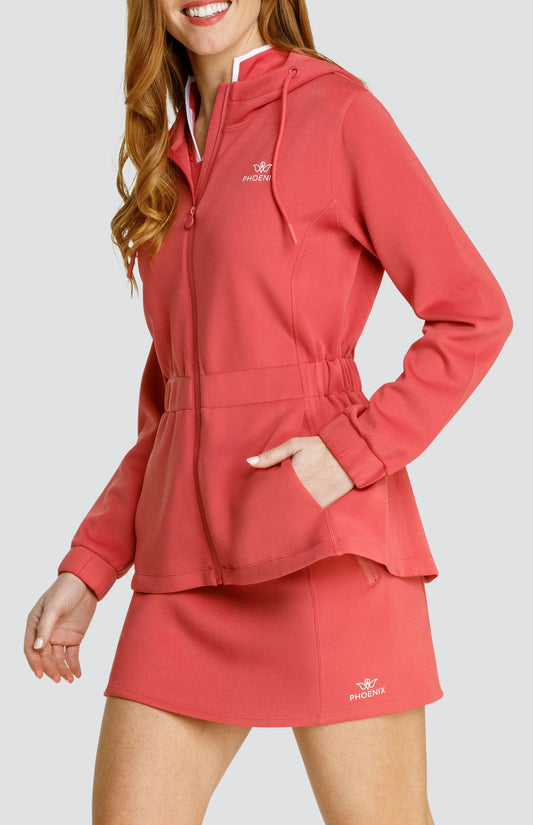 Robyn Hooded Jacket - Cherry Rose