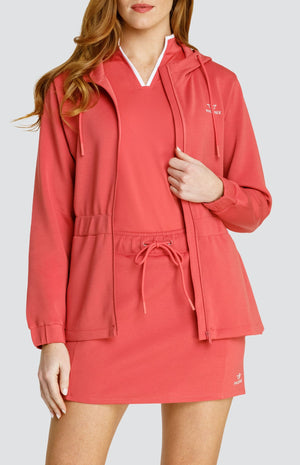 Robyn Hooded Jacket - Cherry Rose