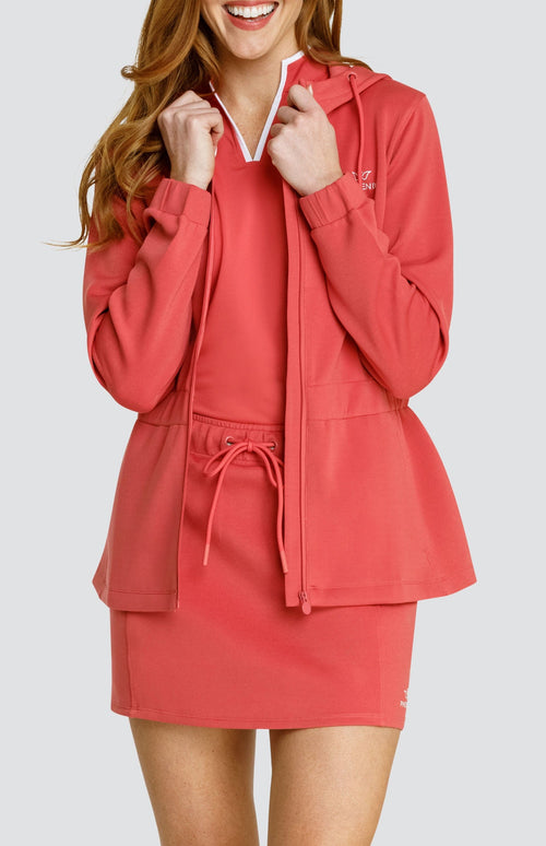 Robyn Hooded Jacket - Cherry Rose