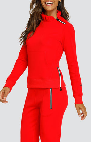 Condoleezza Dahlia Red Pullover