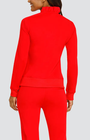 Condoleezza Dahlia Red Pullover