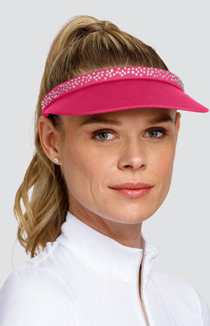 Samantha Visor - Passion Pink with Rhinestones