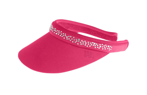 Samantha Visor - Passion Pink with Rhinestones