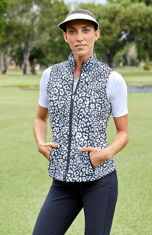 Harlow Vest - Onyx Leopard