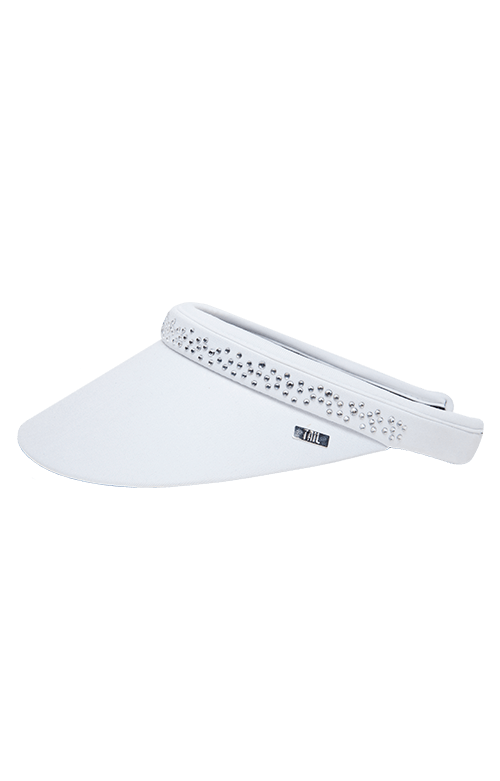 Samantha Visor - Chalk White with Rhinestones