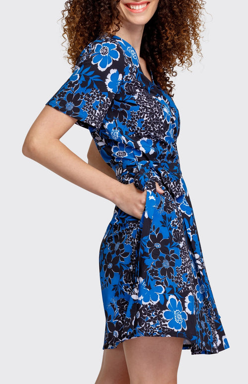 Sabine 36" Wrap Dress - Fractals - FINAL SALE