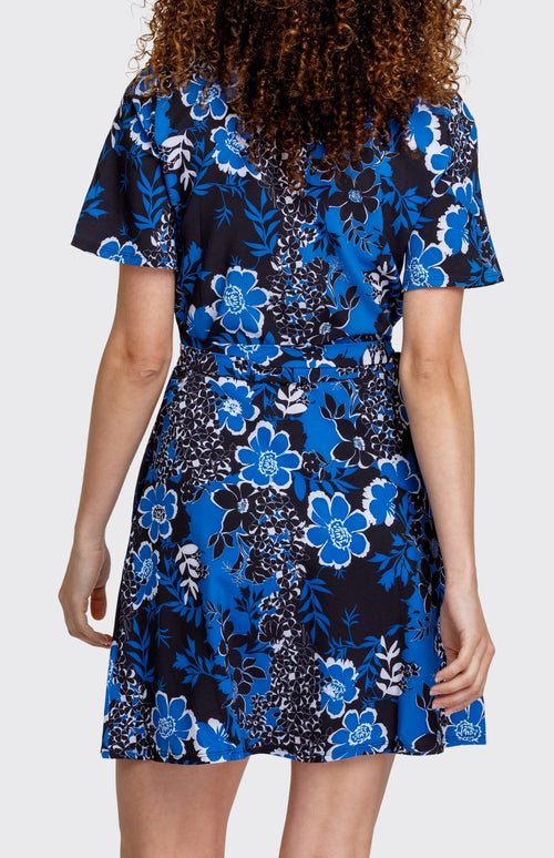 Sabine 36" Wrap Dress - Fractals - FINAL SALE