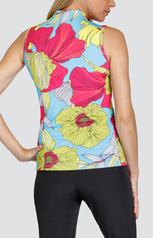 Sofia Top - Large Delicate Blooms - Fuchsia