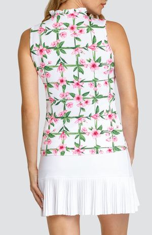 Kris Top - Floral Lattice-Begonia - FINAL SALE