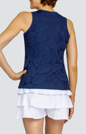 Zeta Tank - Fading Leaves Navy